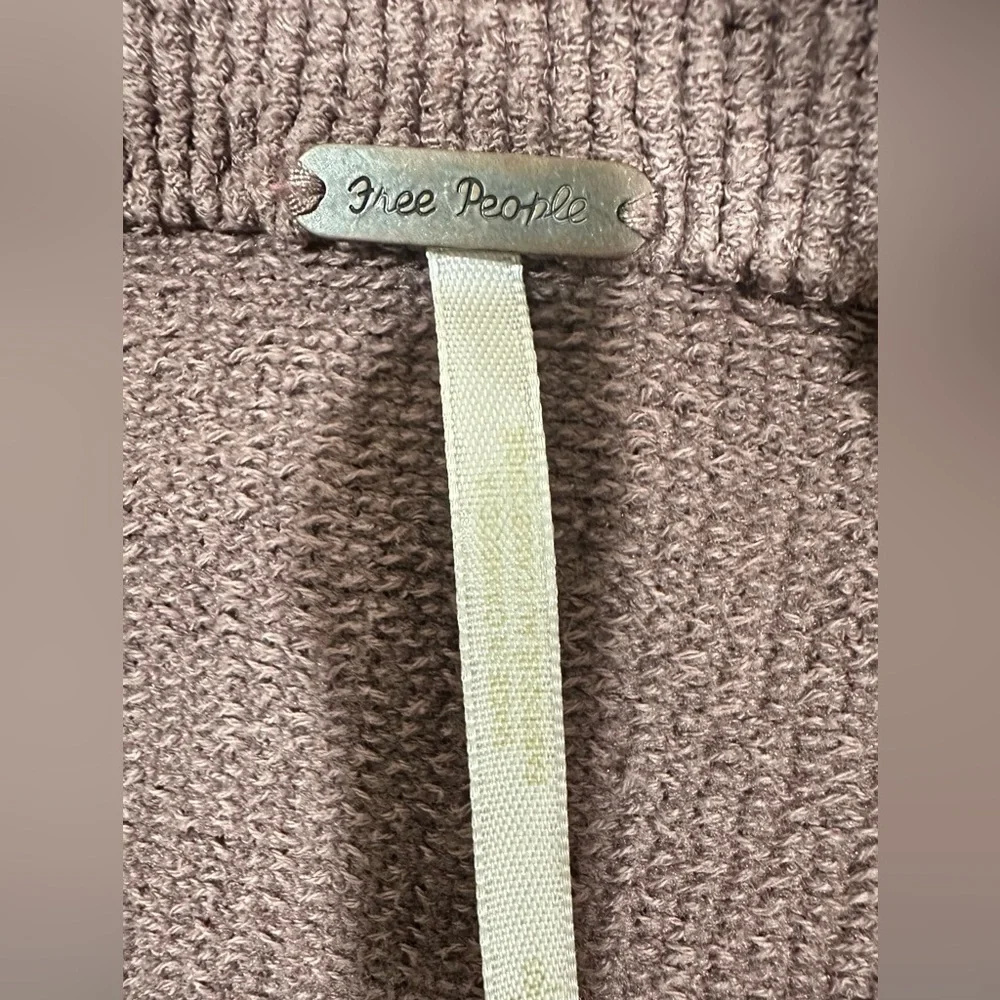 Free People Women’s knitted Nutmeg Ottoman Slouchy Tunic sweater Nutmeg Petite S